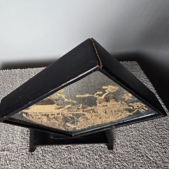 Vintage Chinese Cork Diorama Storks - Picture 11 of 13